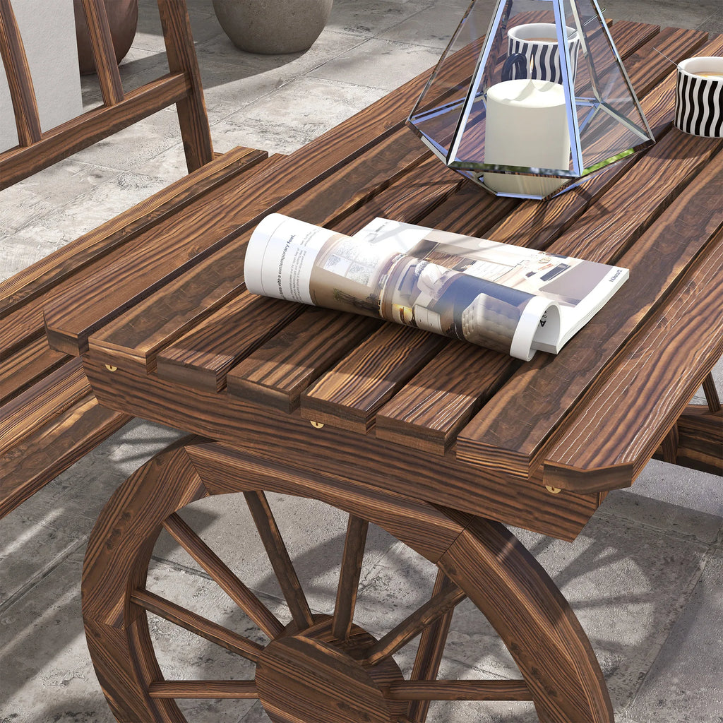 Wheelborne Pine Three-Piece Patio Dining Set