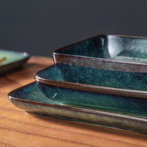 VANCASSO Stern 16-Piece Ceramic Dinnerware Set - Gradient Kiln Change Glaze