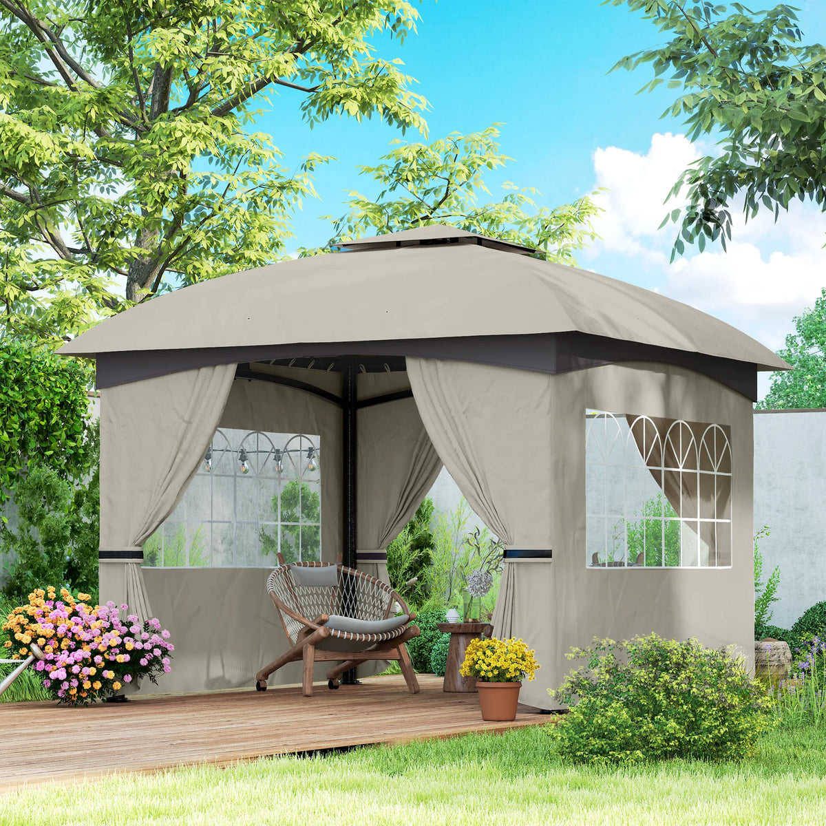 Latticeview Curtain Gazebo