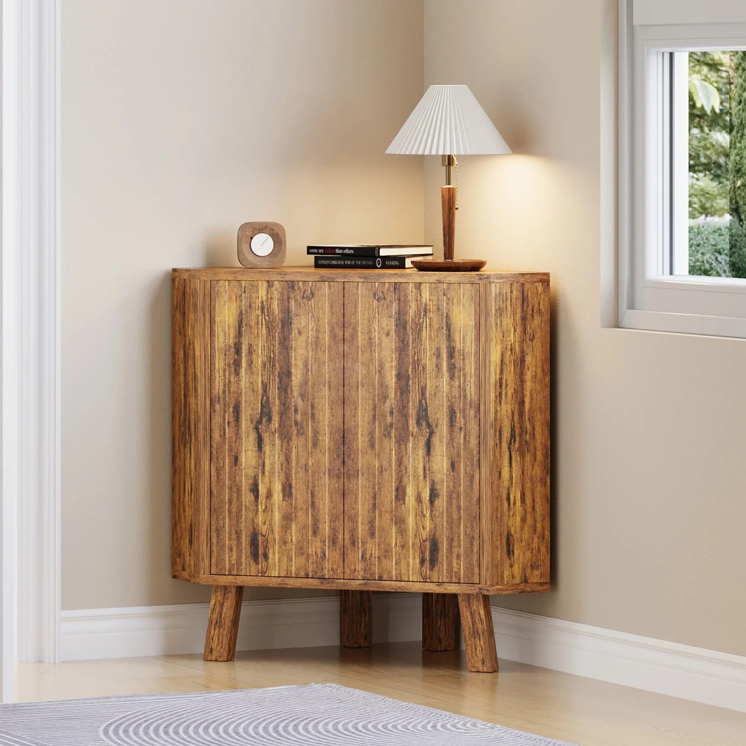Kasiya Corner Storage Cabinet