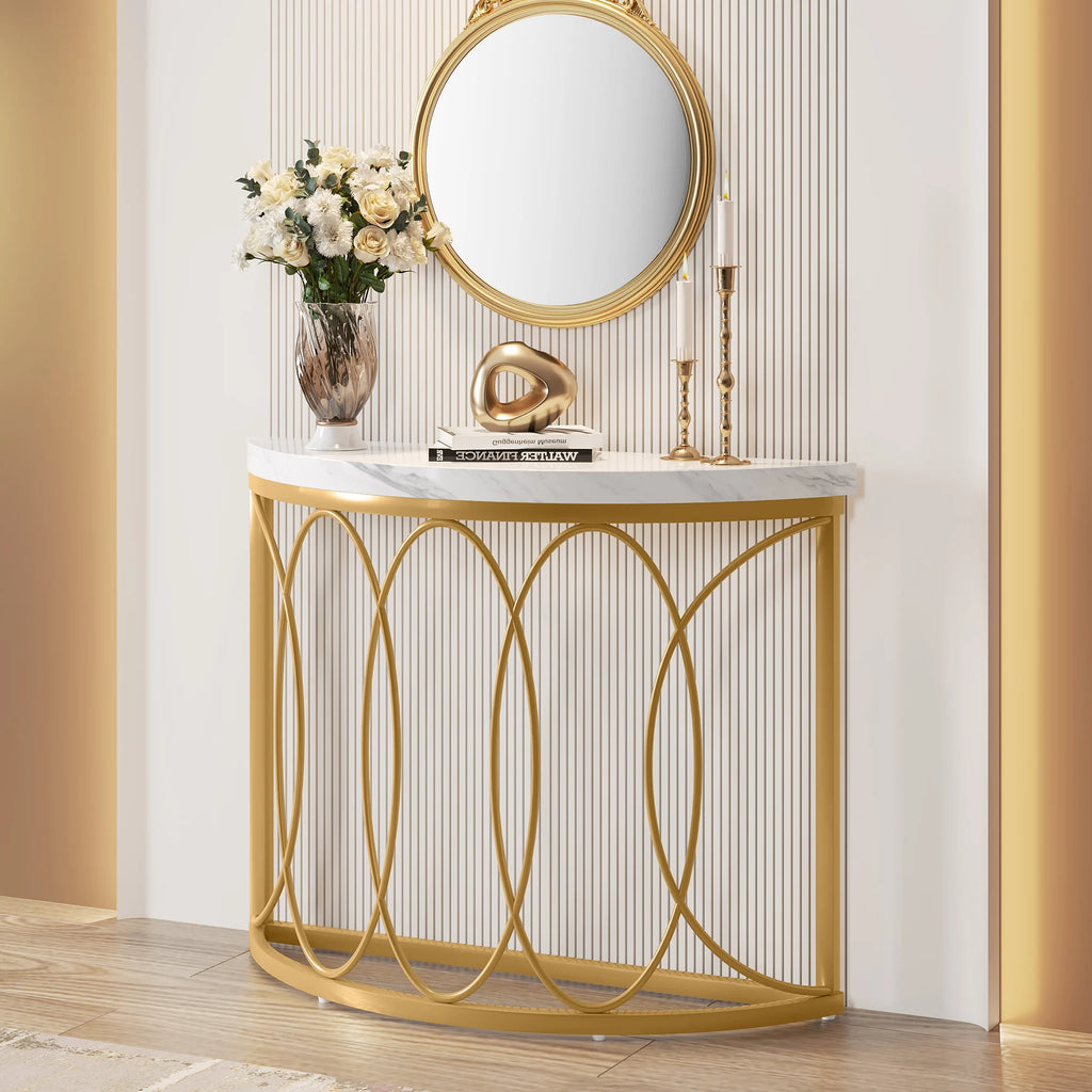 Soraya Half-Moon Console Table