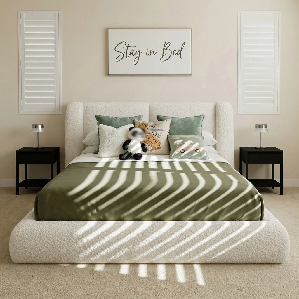 Mirehaven Bouclé Cloud Platform Bed