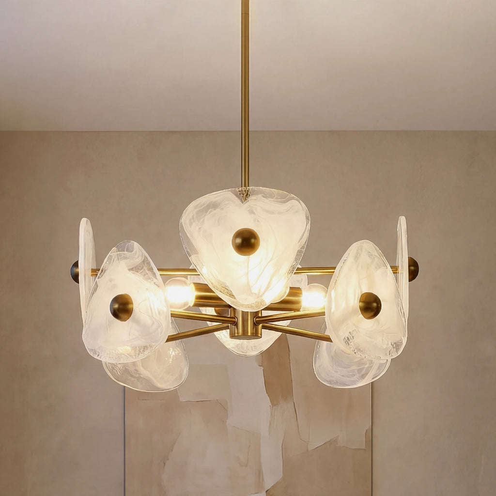 Bellrose 4-Light Glass Chandelier