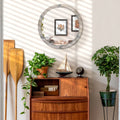 Lioren Round Wood Wall Mirror