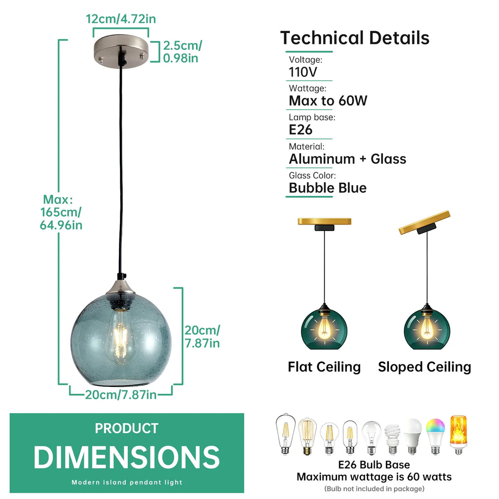 Stellara Starry Glass Pendant – Green