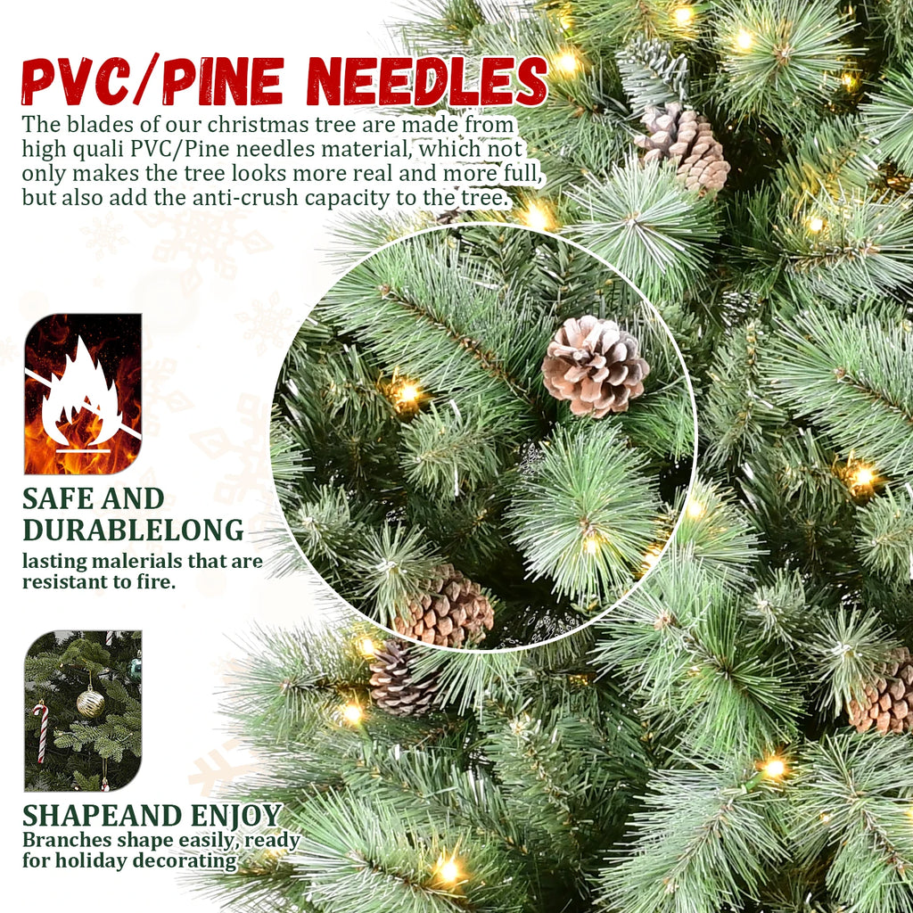 Pinewick Pre-Lit Pinecone Christmas Tree