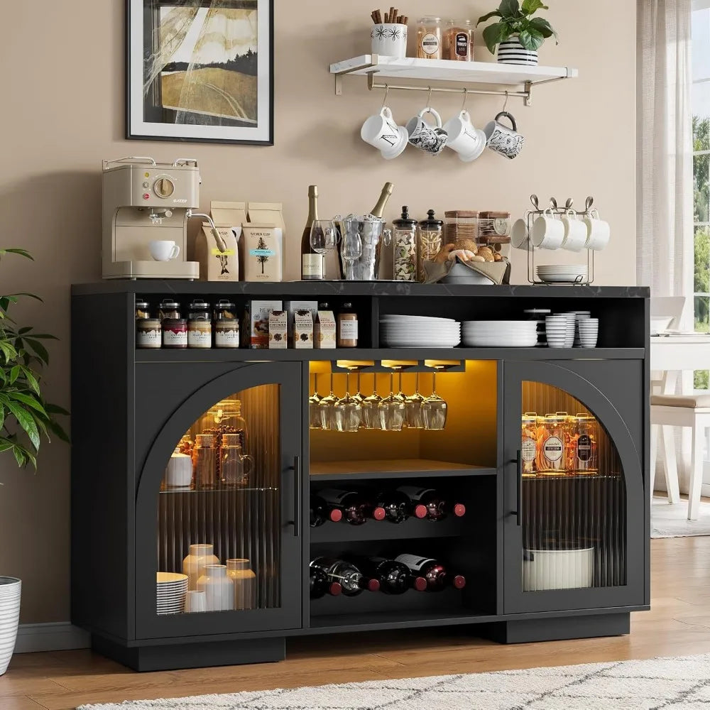 Sideboard Buffet Cabinet with LED Lights