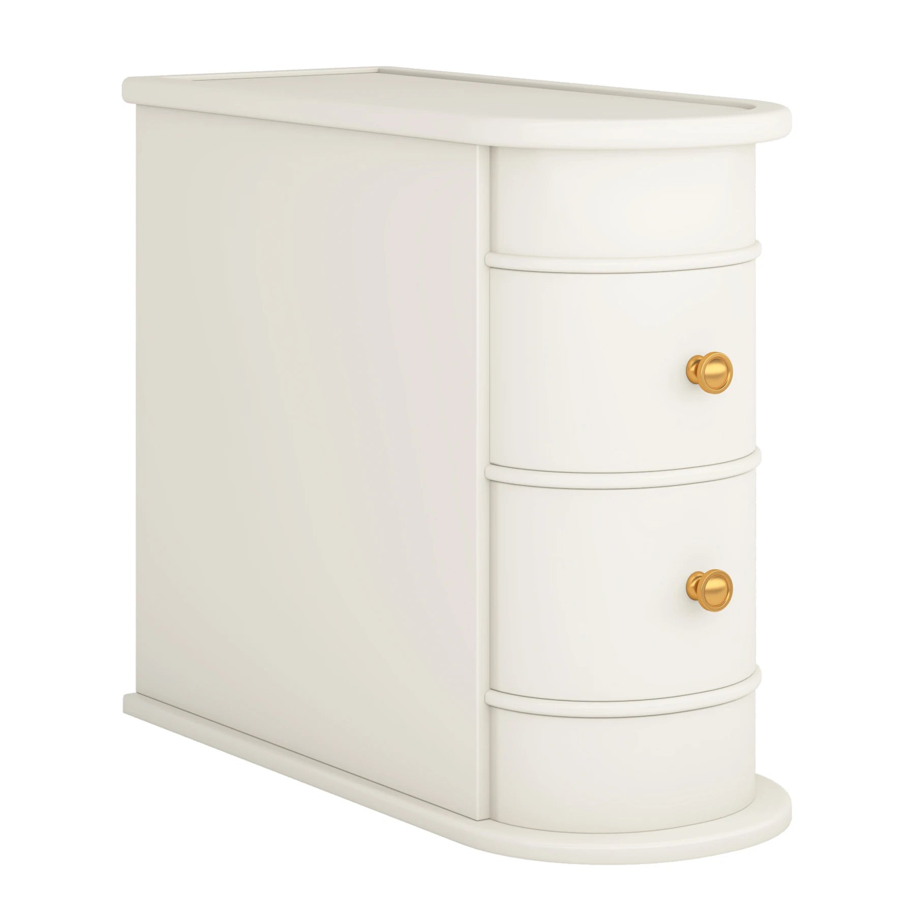 Jabari Curved Two-Drawer Side Table