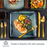 Load image into Gallery viewer, VANCASSO Stern 16-Piece Ceramic Dinnerware Set - Gradient Kiln Change Glaze
