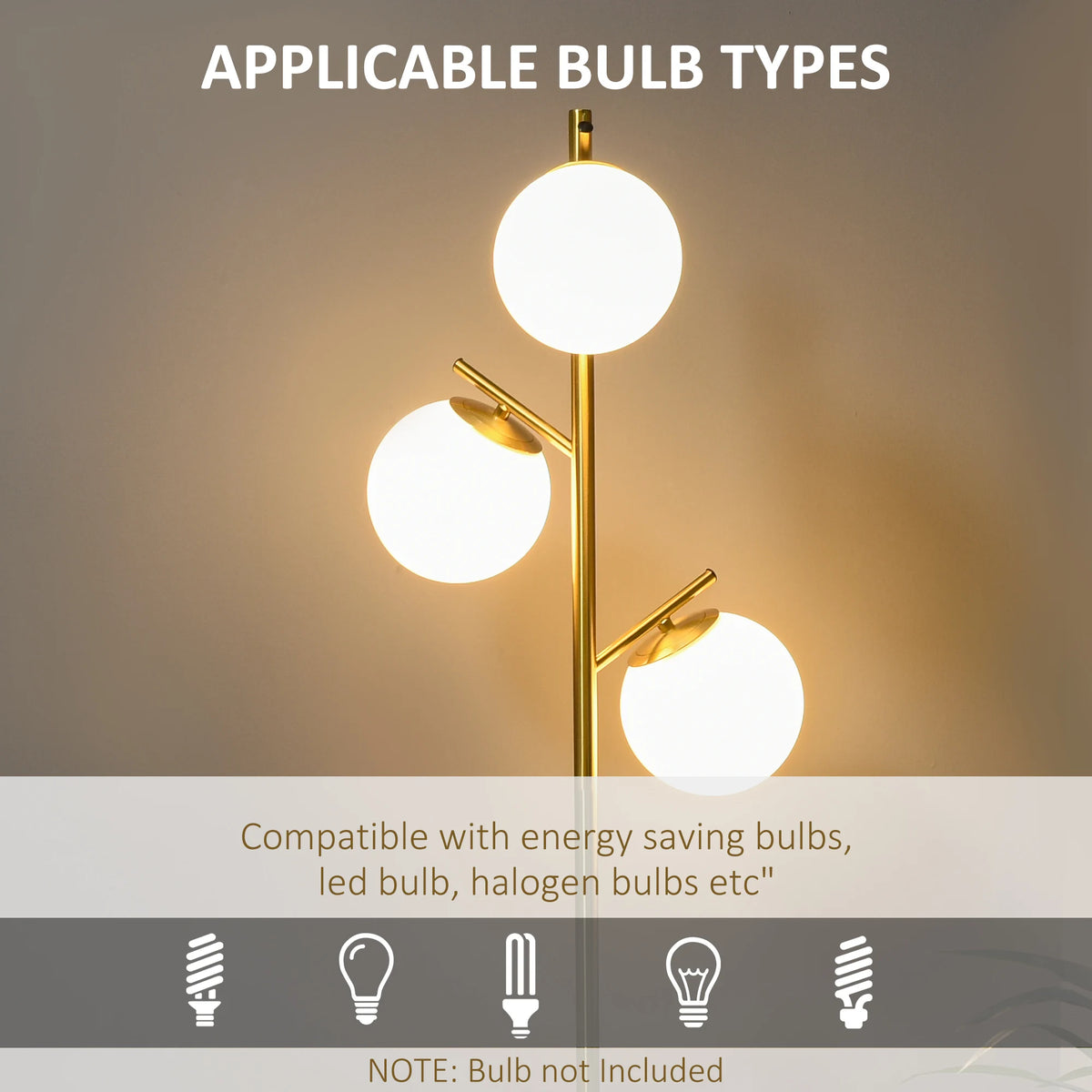 Solivane Three-Globe Floor Lamp