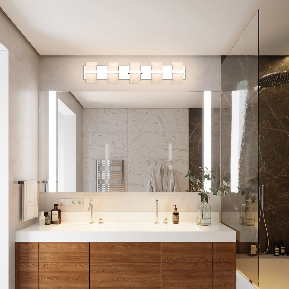 Lunaris Block LED Vanity Light – White