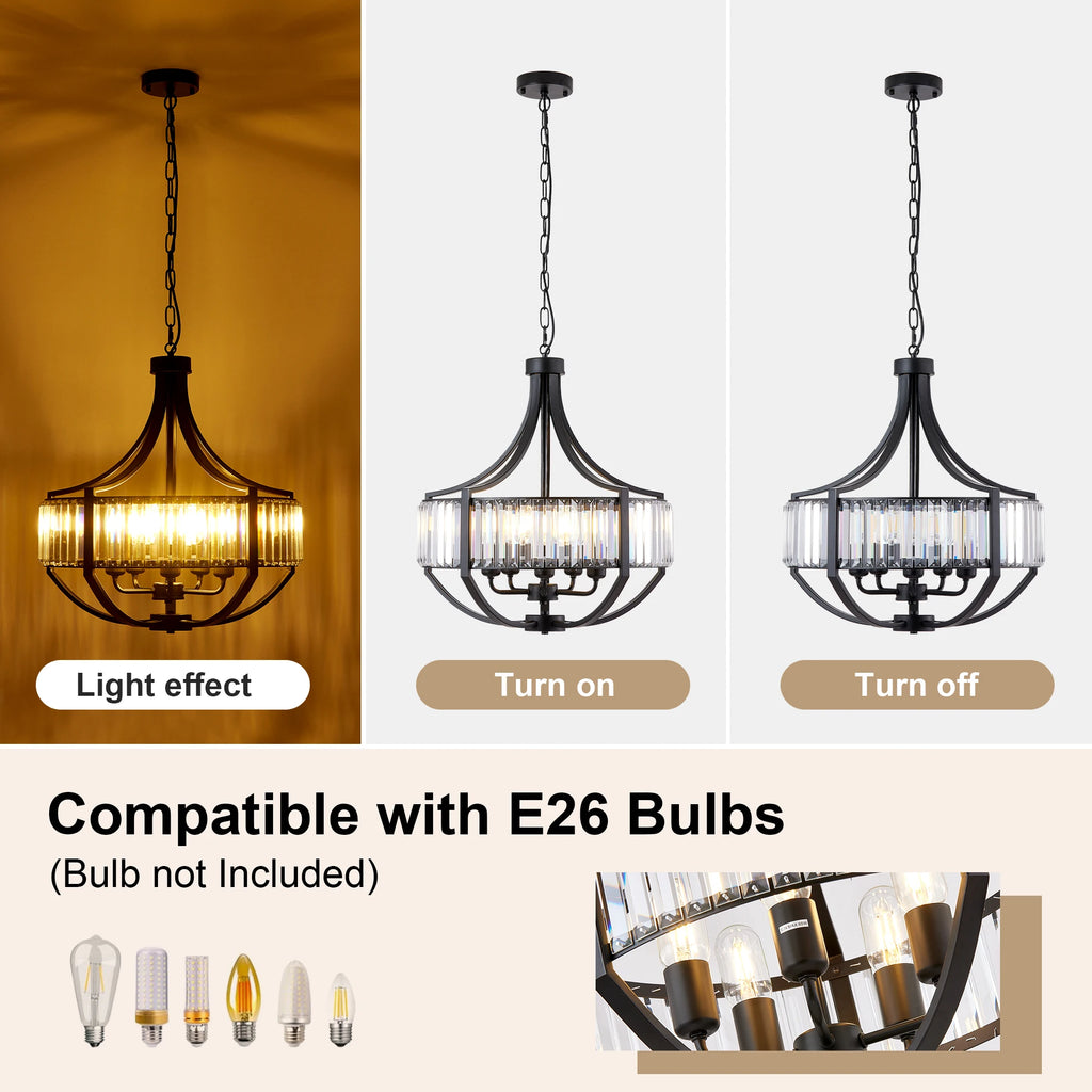 Chervale Five-Light Crystal Chandelier