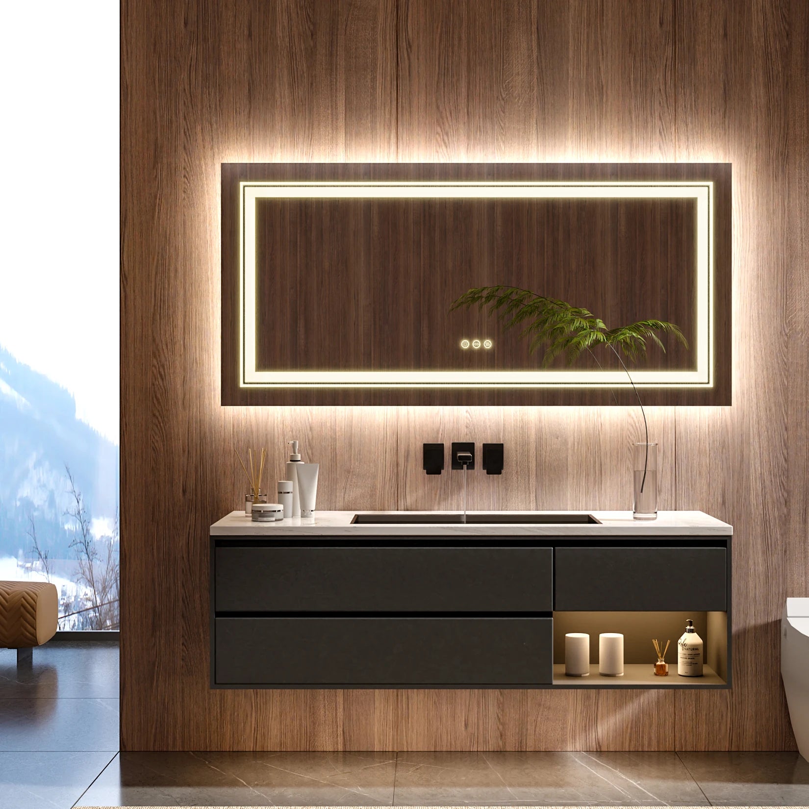 Varelle Front & Backlit LED Bathroom Mirror