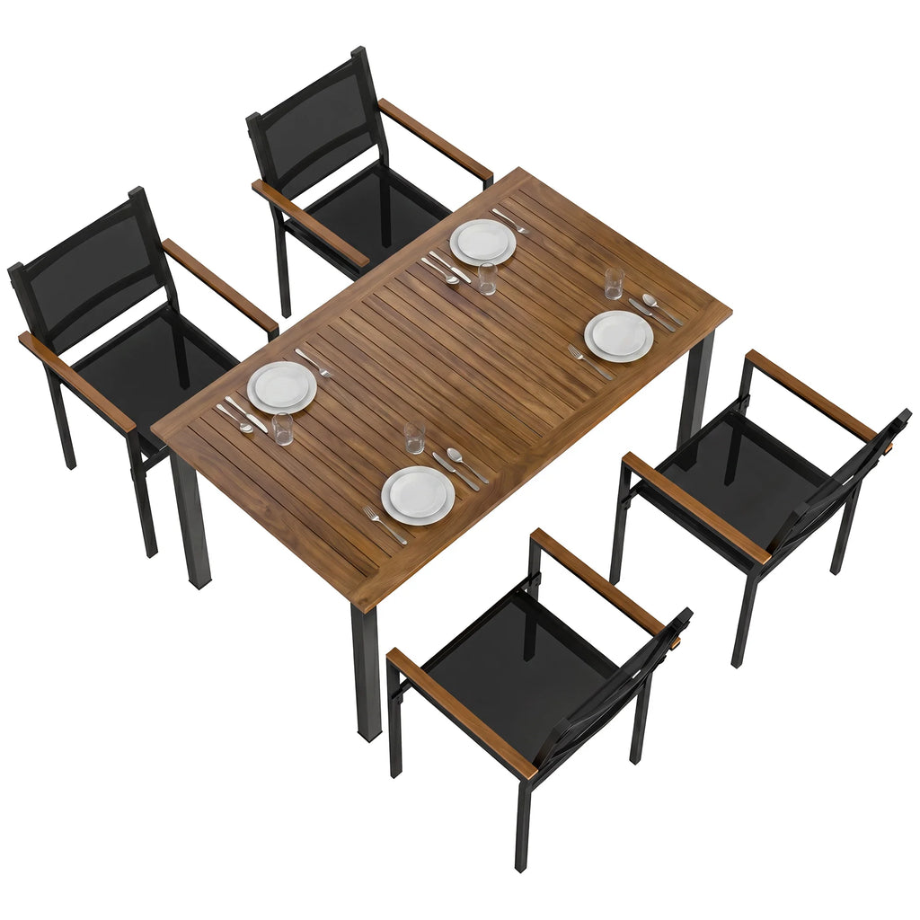 Woldmere Acacia Patio Dining Set