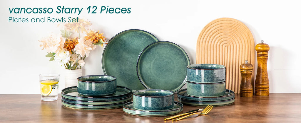 VANCASSO Starry Reactive Glaze Dinnerware Set