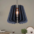 Folded Halo Felt Pendant – Slate