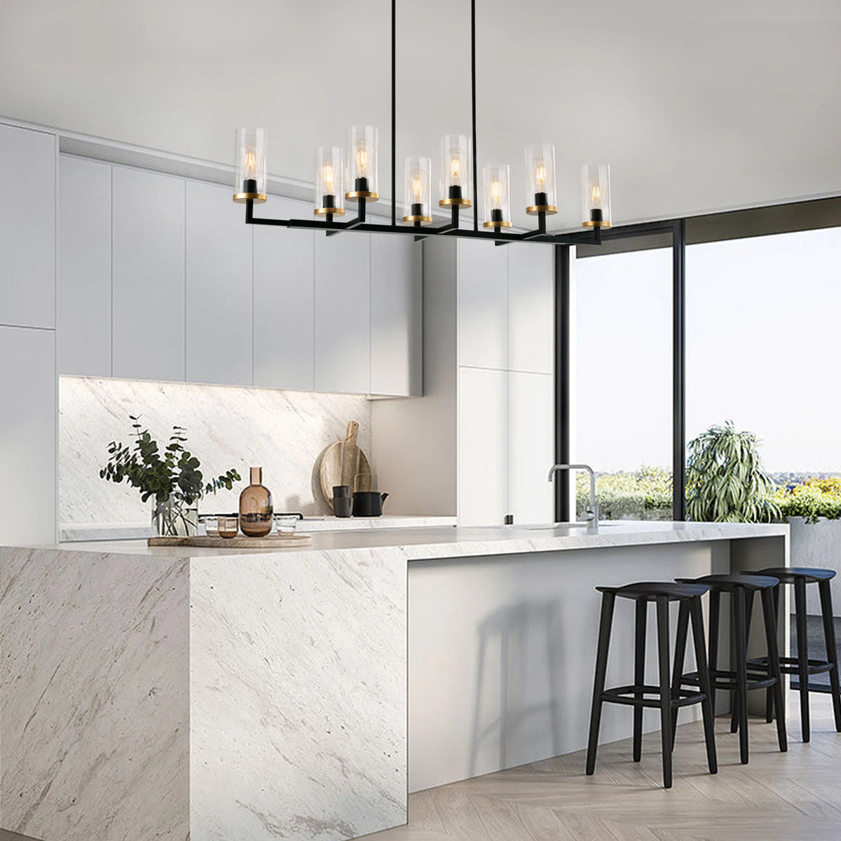 Westhaven Eight-Light Linear Chandelier