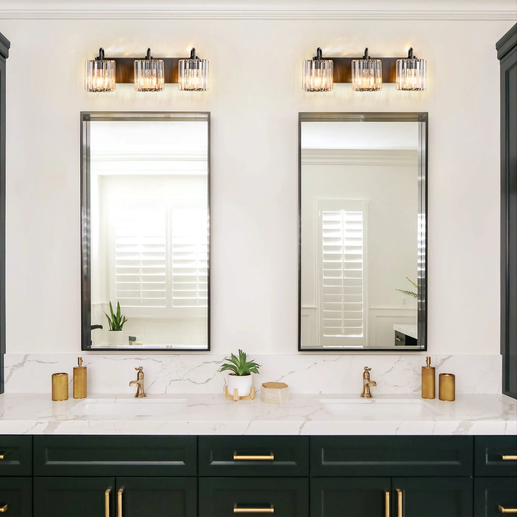 Obsidian Prism Three-Light Vanity Sconce