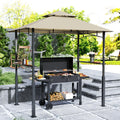 Emberhaven Double-Roof Grill Gazebo – Khaki