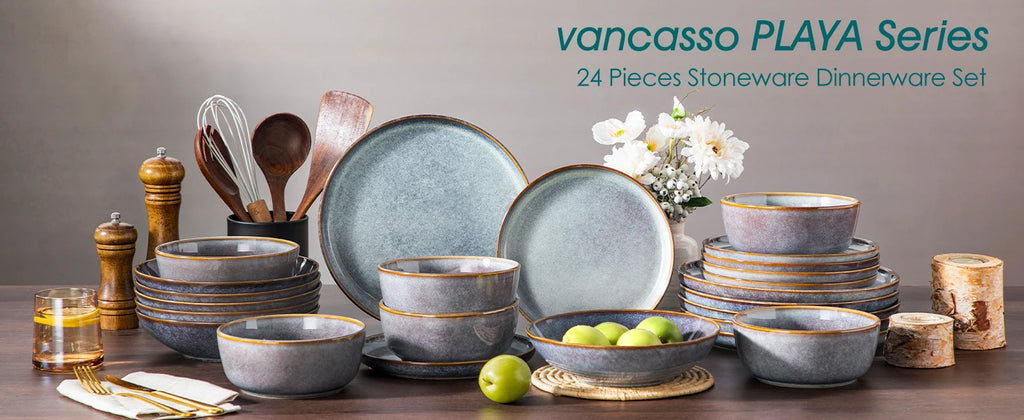 Vancasso PLAYA Series Reactive Glaze Stoneware Dinnerware Set