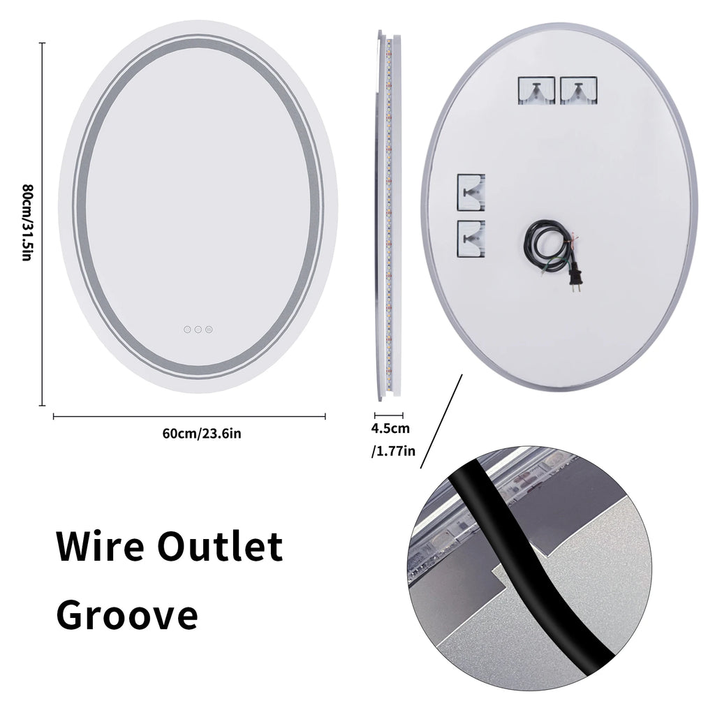 Arlo Oval LED Bathroom Mirror