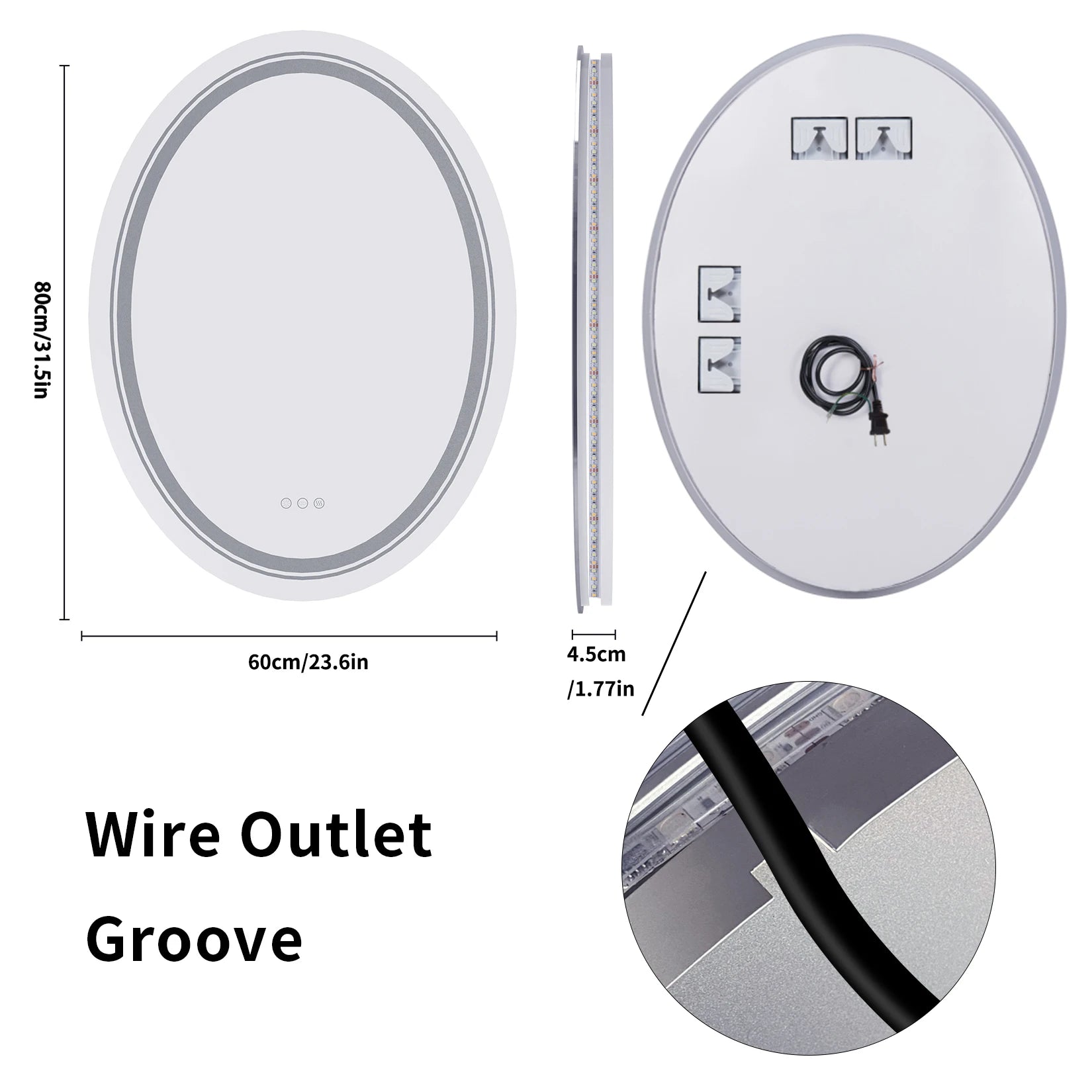 Arlo Oval LED Bathroom Mirror