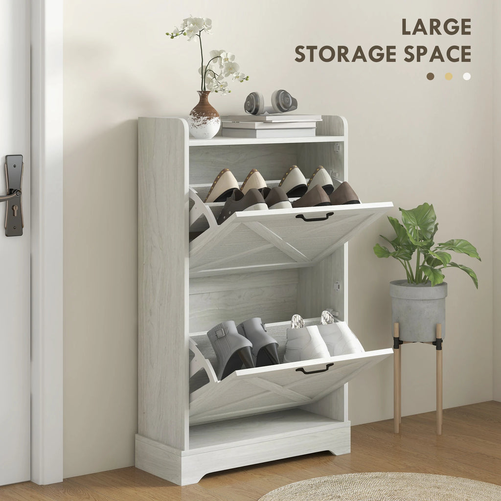 Sparkecho Slim Two-Drawer Shoe Cabinet