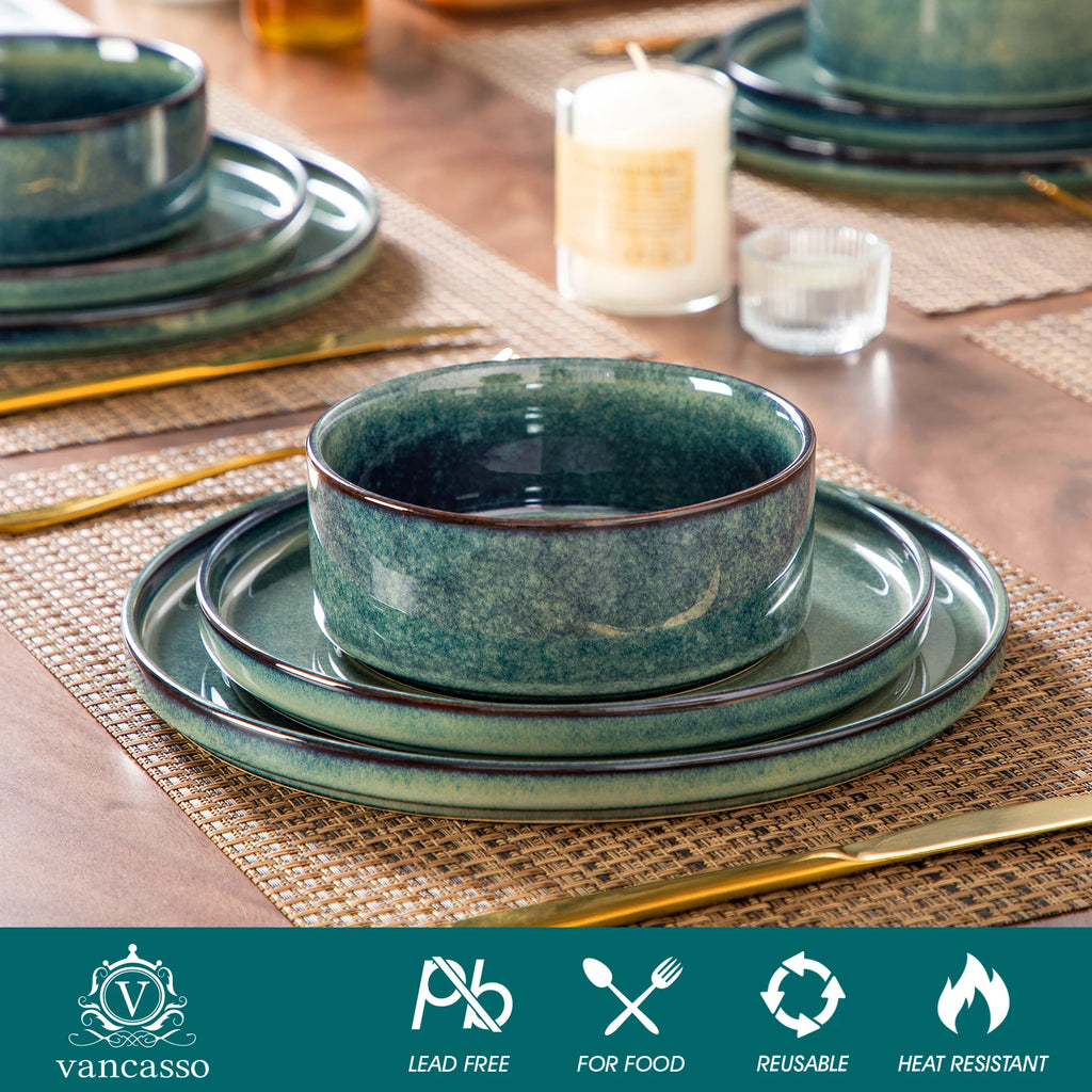 VANCASSO Starry Reactive Glaze Dinnerware Set