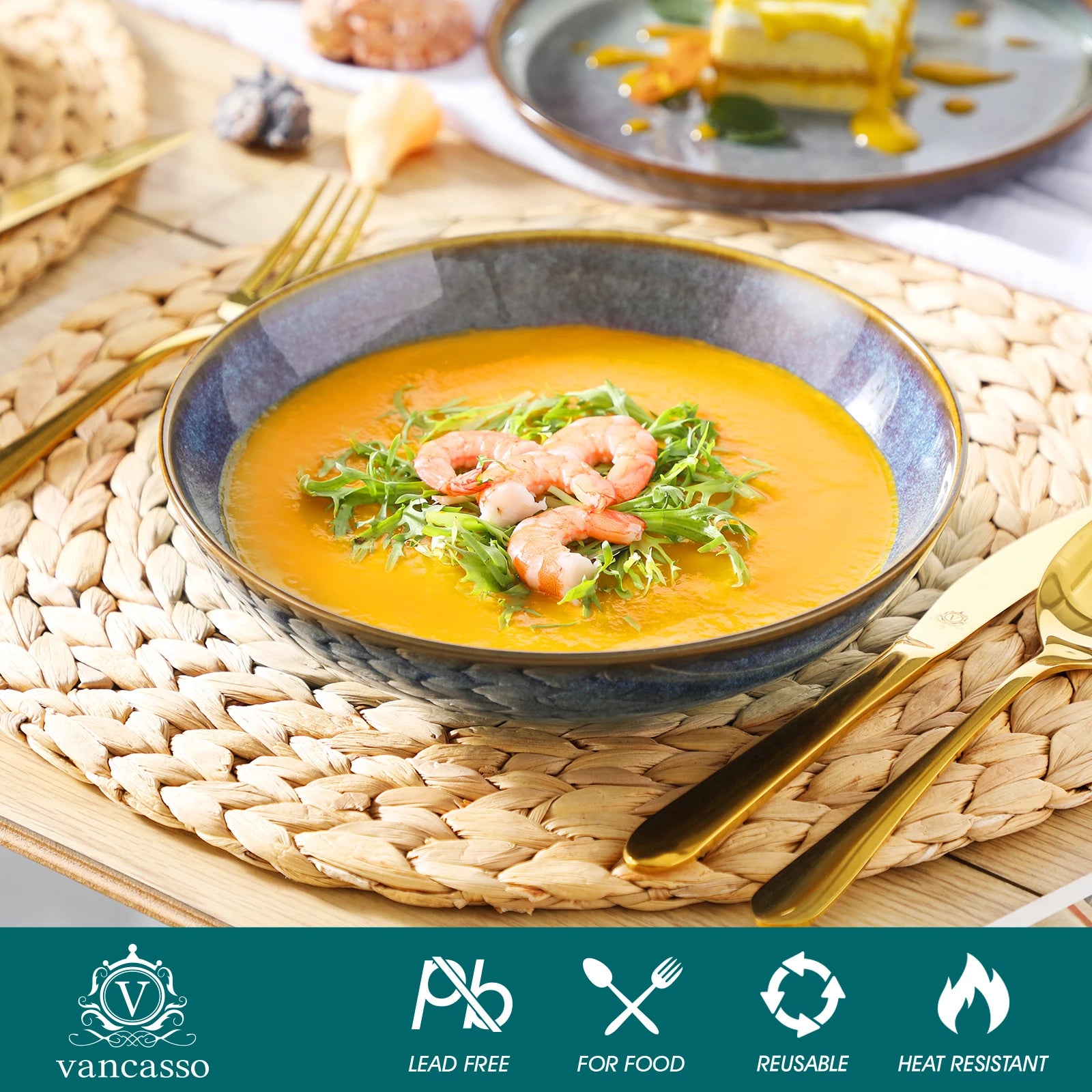 Vancasso PLAYA Series Reactive Glaze Stoneware Dinnerware Set