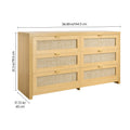 Moonlitveil 59-inch Natural rattan dresser dimensions