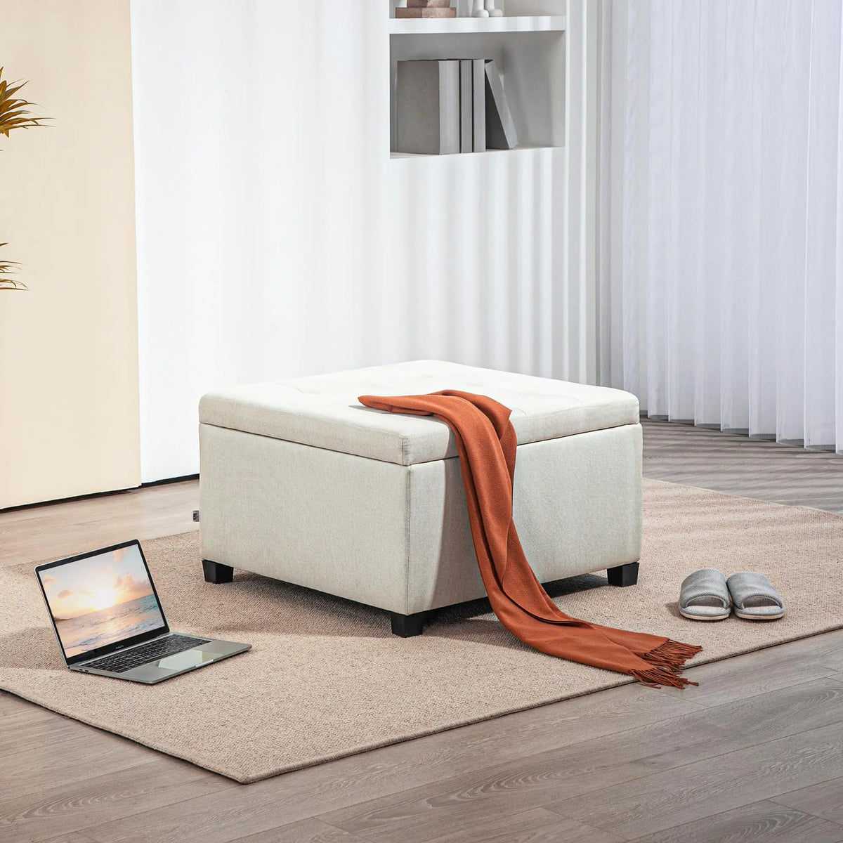 Pellston Square Storage Ottoman
