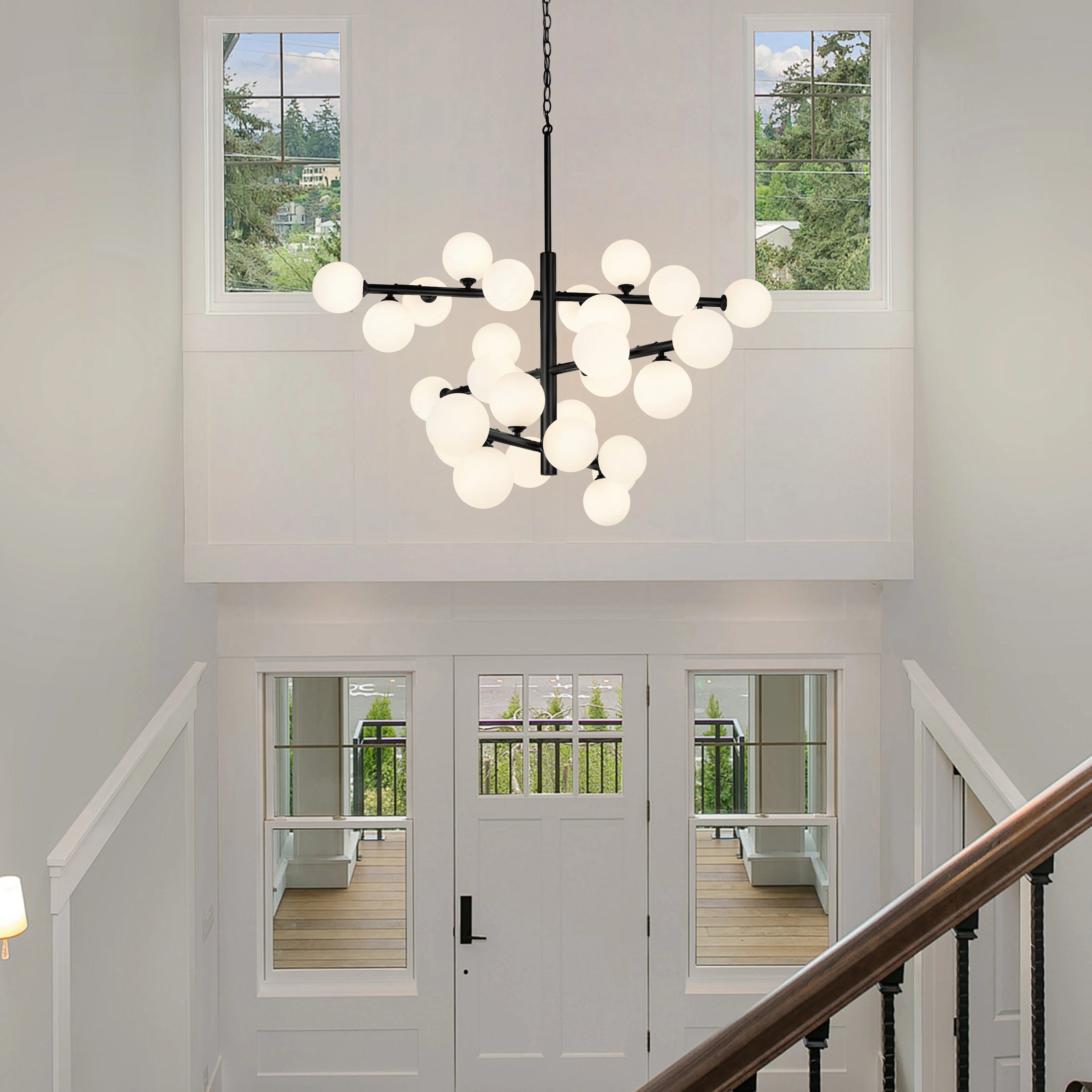 Orbelume Glass Globe Branch Chandelier