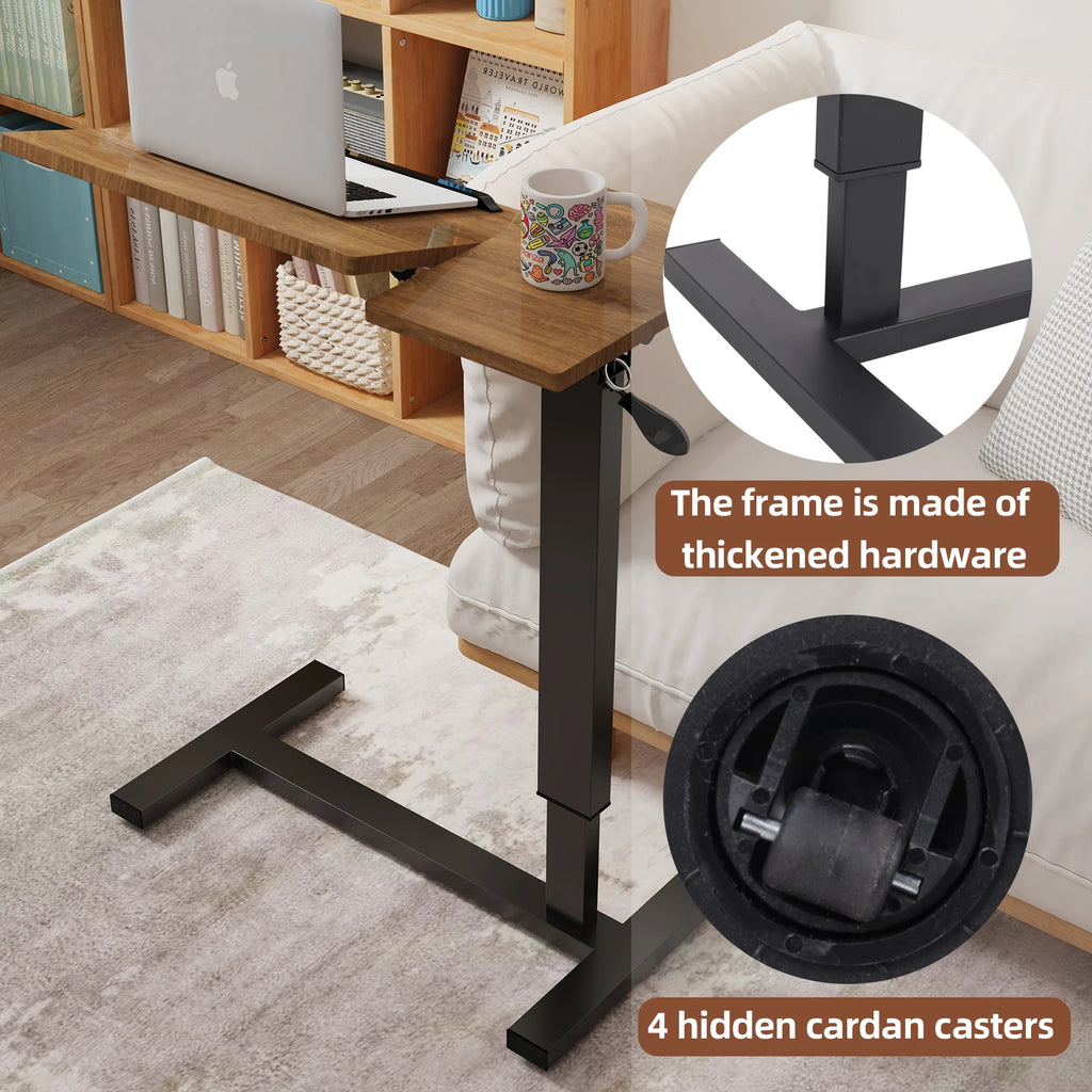 Finessebloom Adjustable Rolling Overbed Table