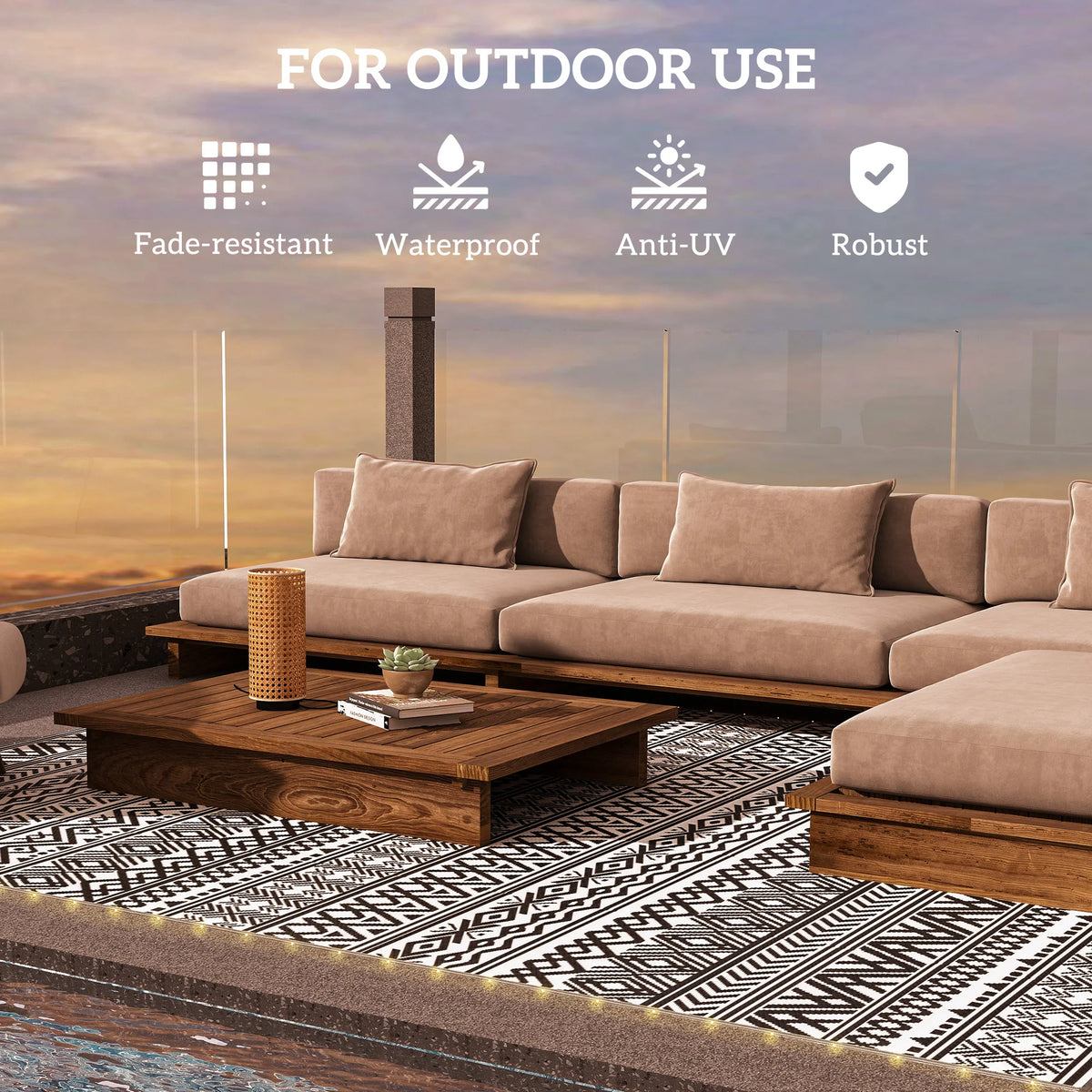 Nightglow Reversible LED Outdoor Rug