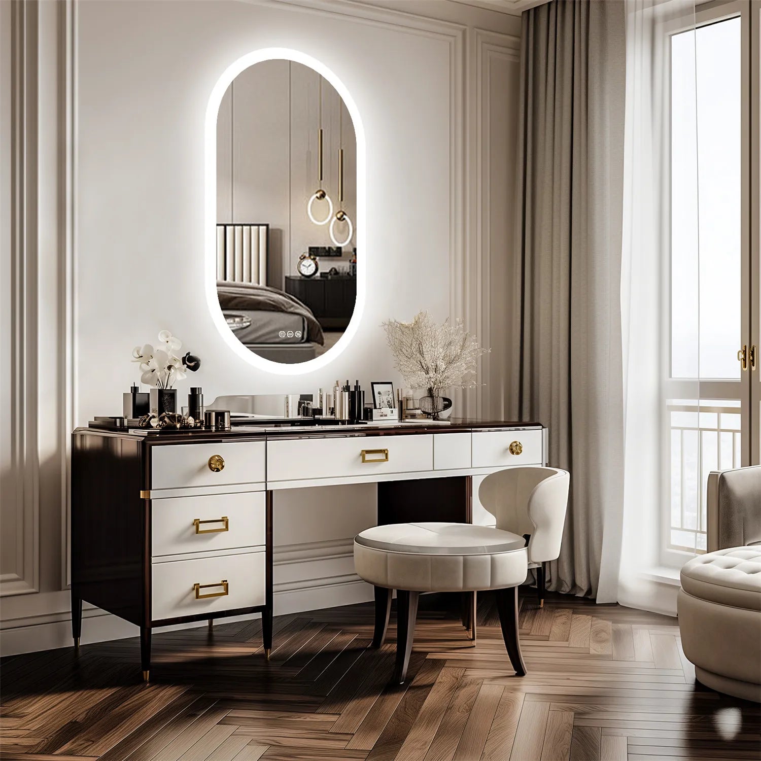 Luna LED Oval Bathroom Mirror