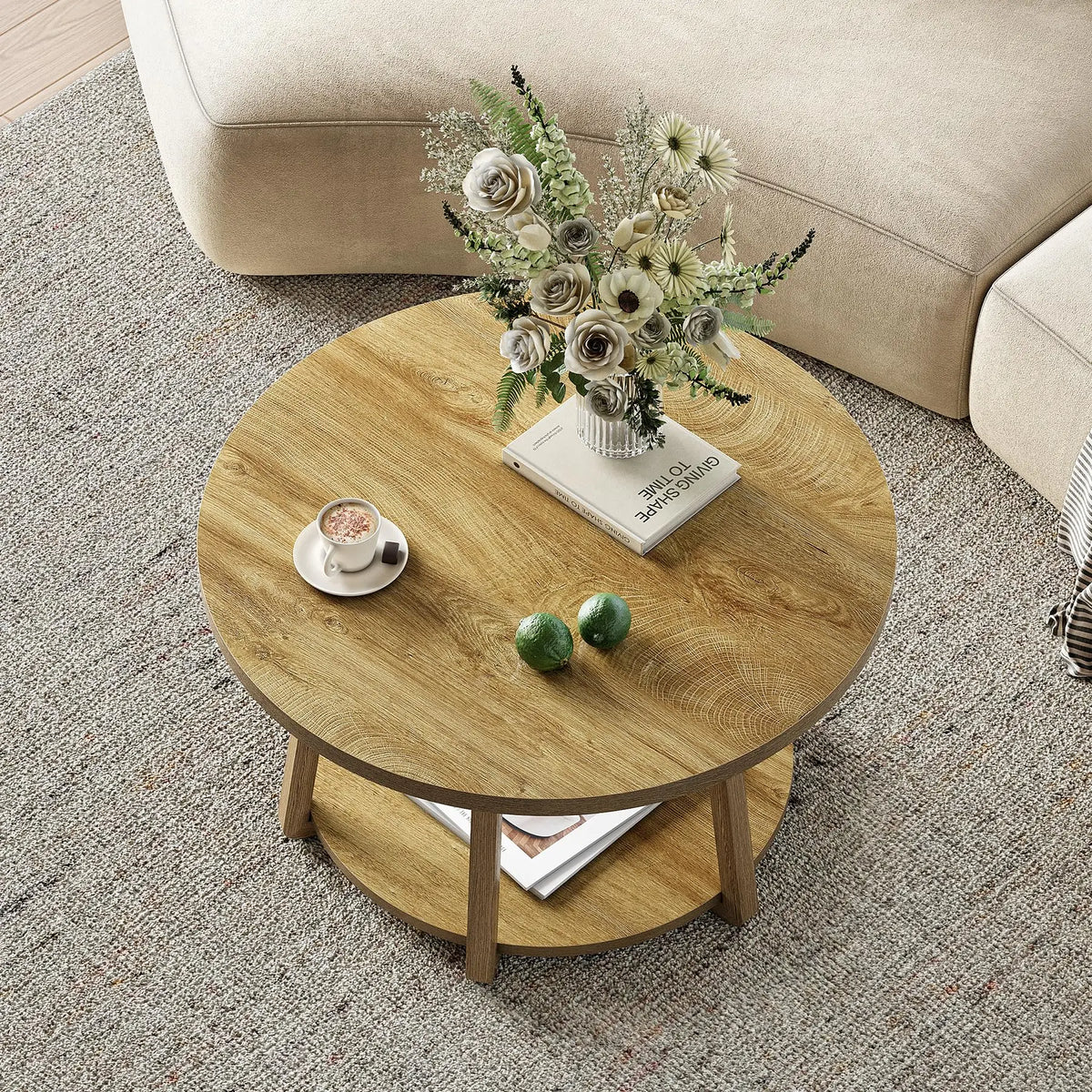 Chorusarc 2-Tier Round Coffee Table