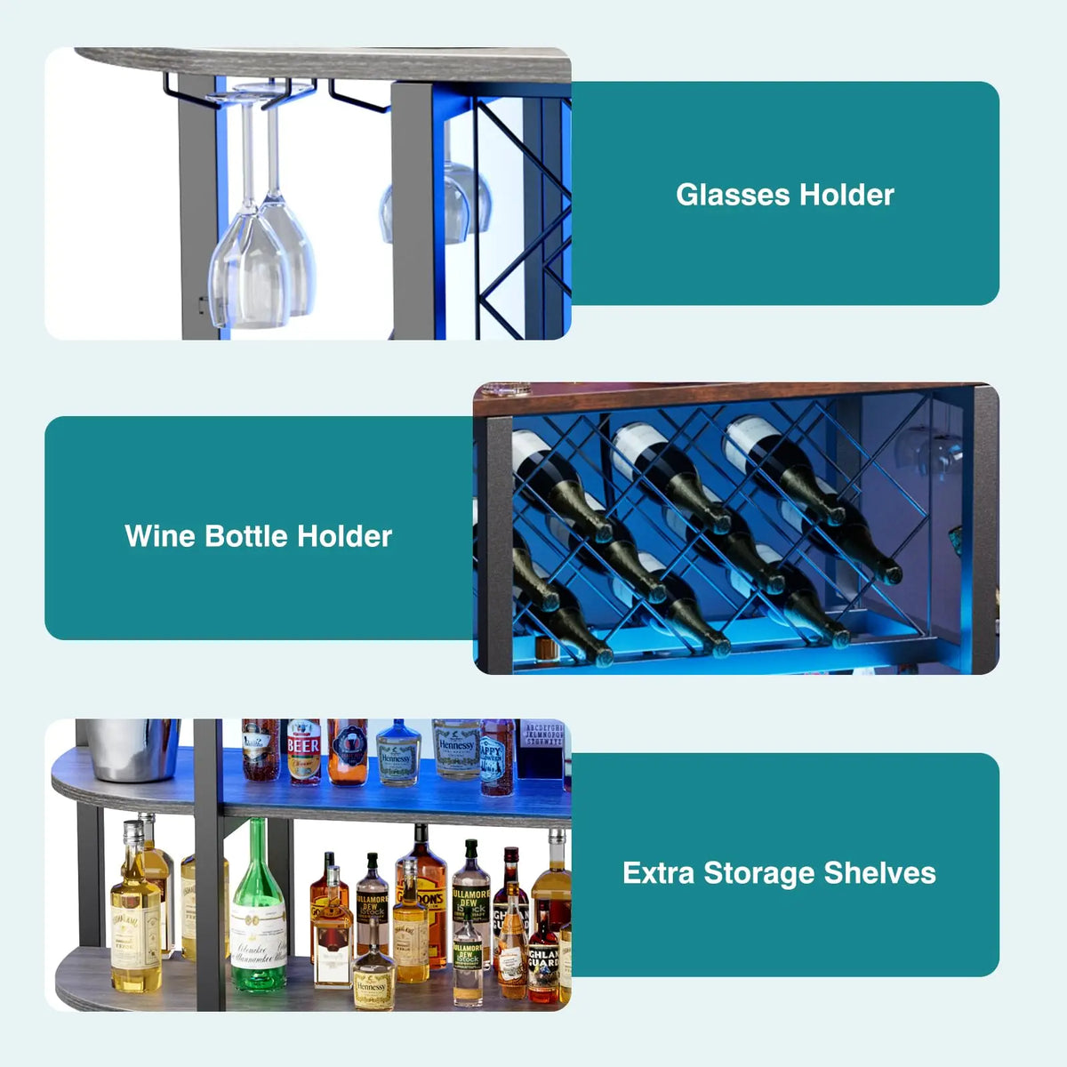 Caskmere LED Home Bar Station