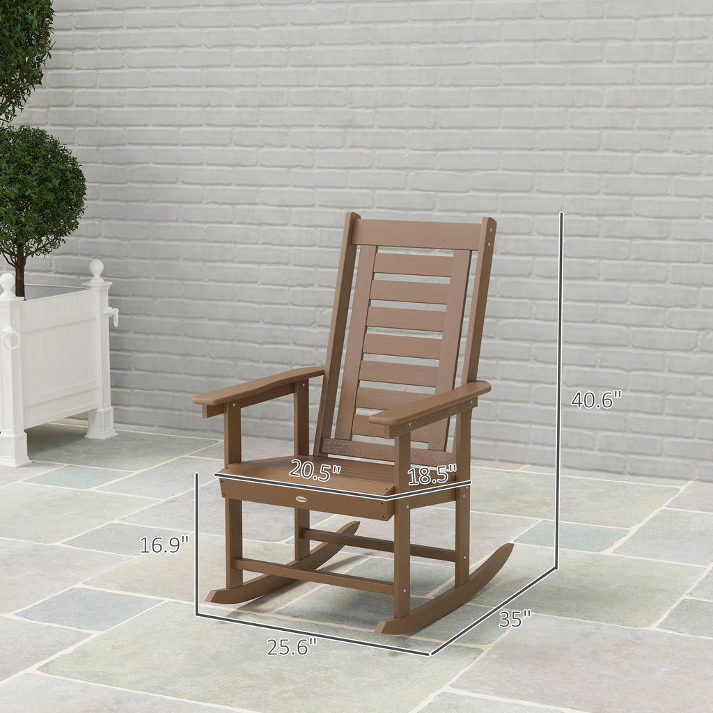 Briarcrest HDPE Outdoor Rocking Chairs, Set of 2 – Brown