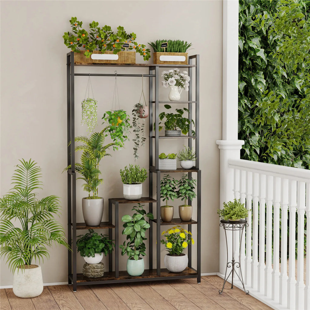 Redford Garment Rack with Display Shelves