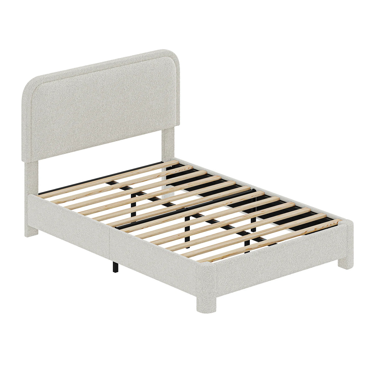 Cloudnote Teddy Velvet Platform Bed