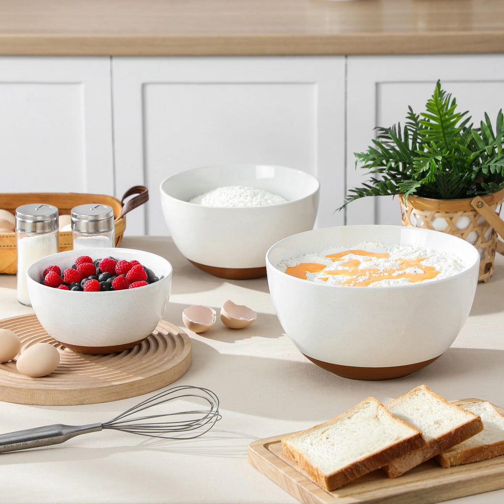 MALACASA Ceramic Mixing Bowl Set