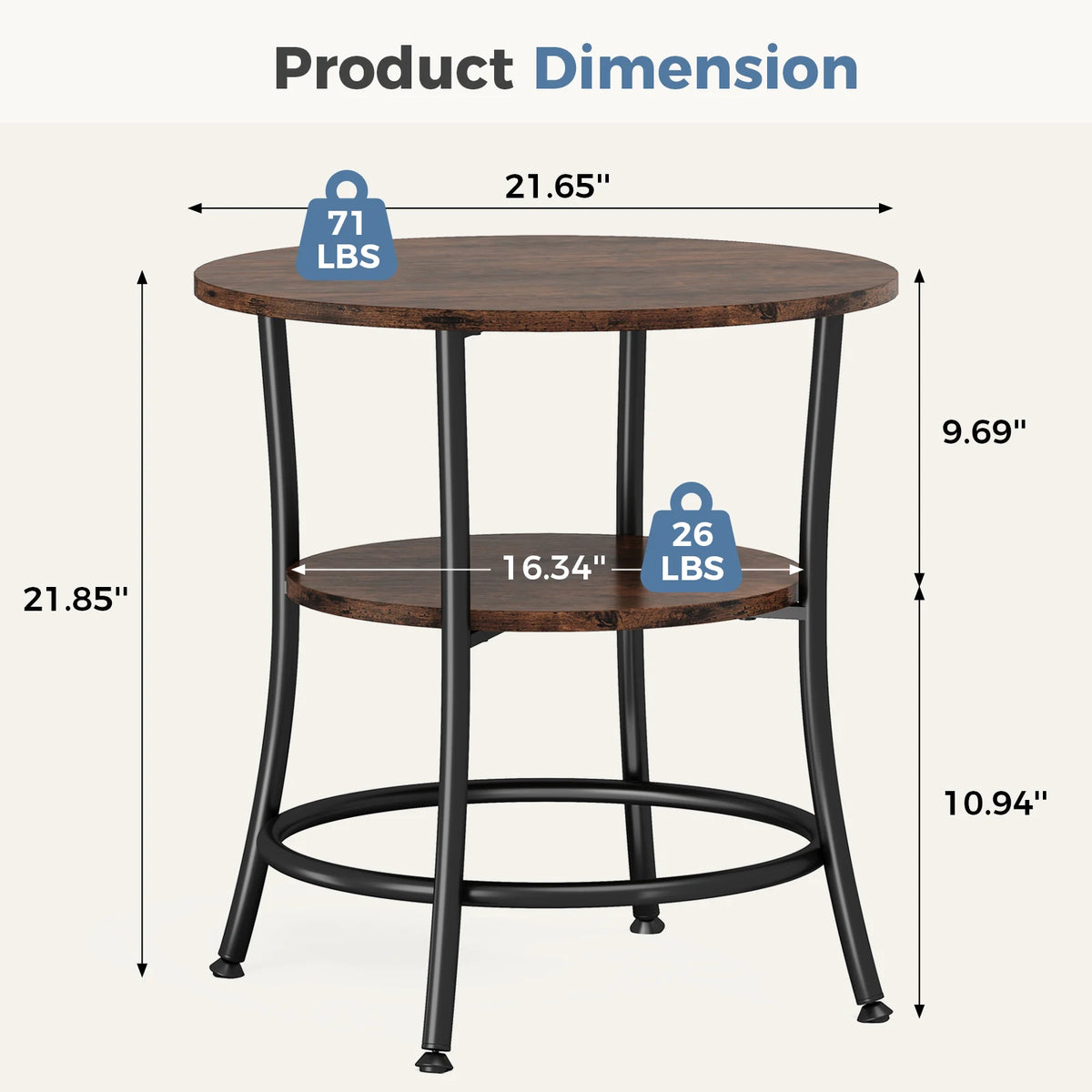 Cadencehalo Round Side Table