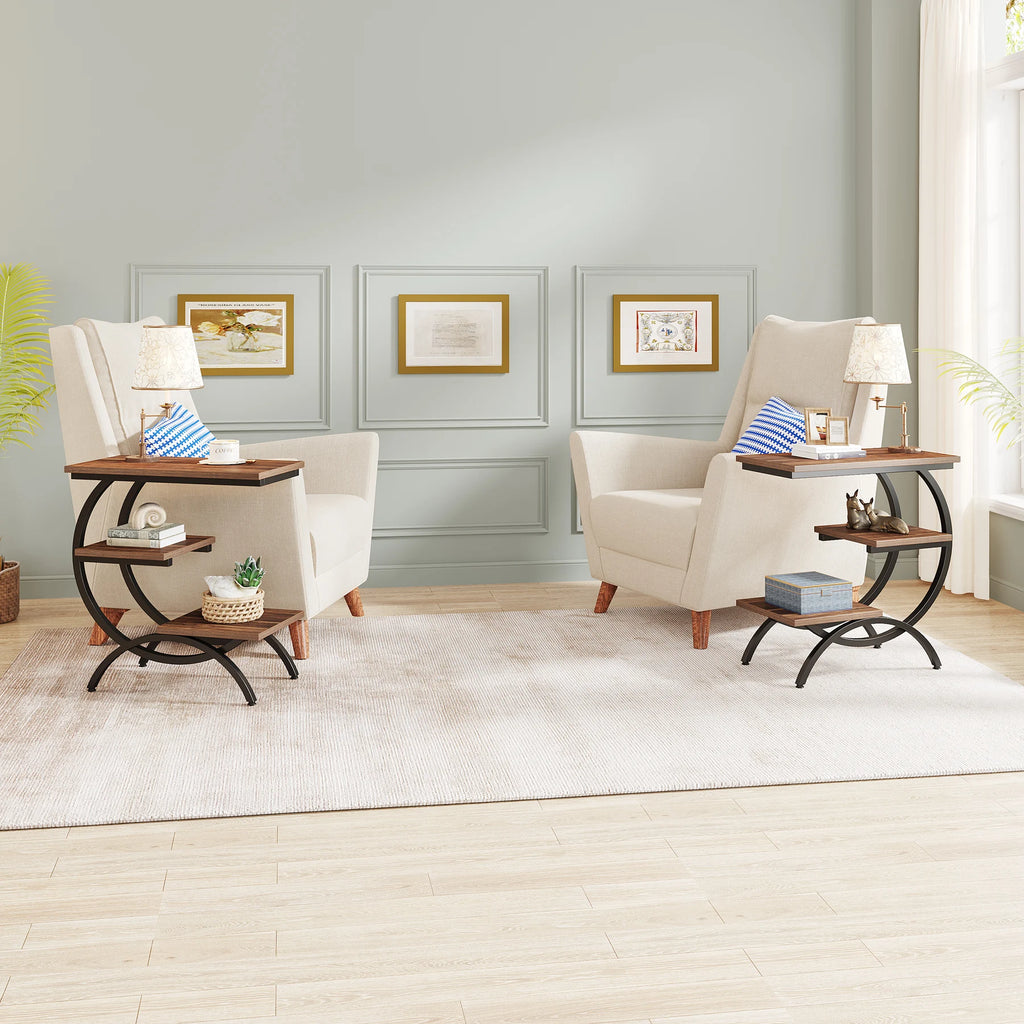 Nari 3-Tier C-Shaped Side Table
