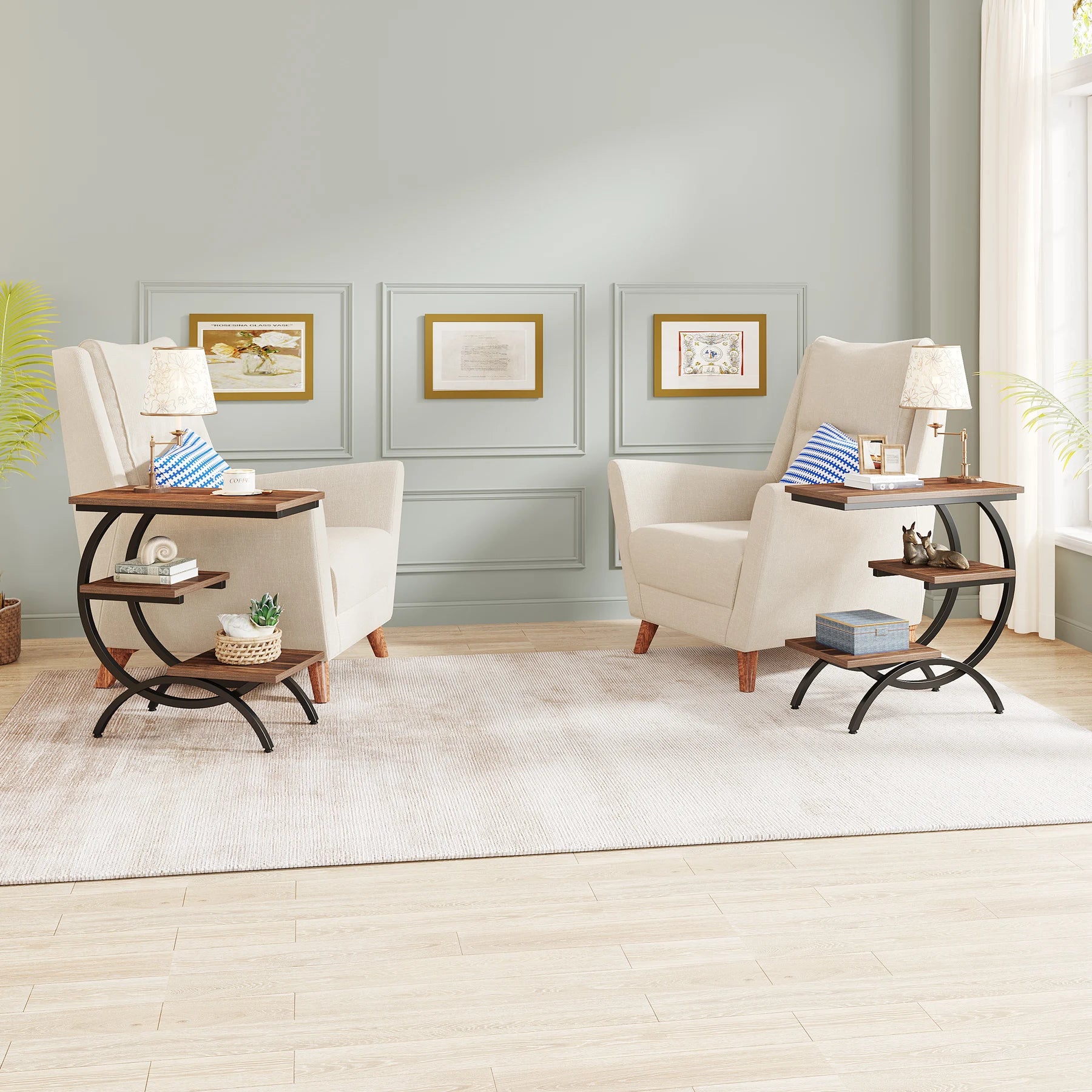 Nari 3-Tier C-Shaped Side Table