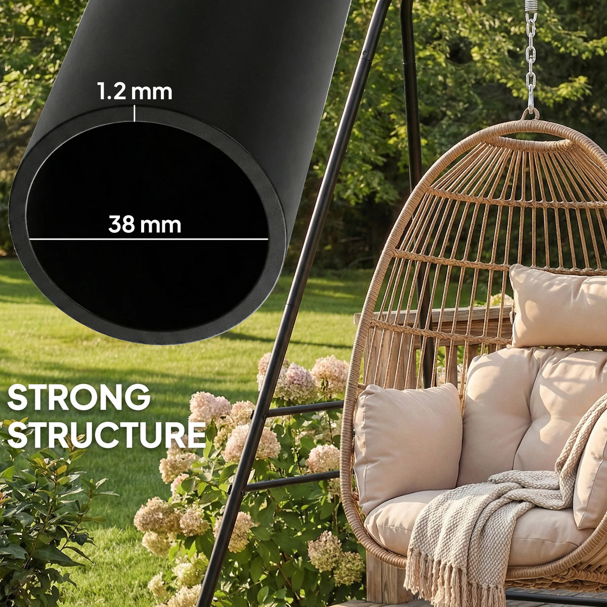 Swaycrest Hanging Chair Stand - Black