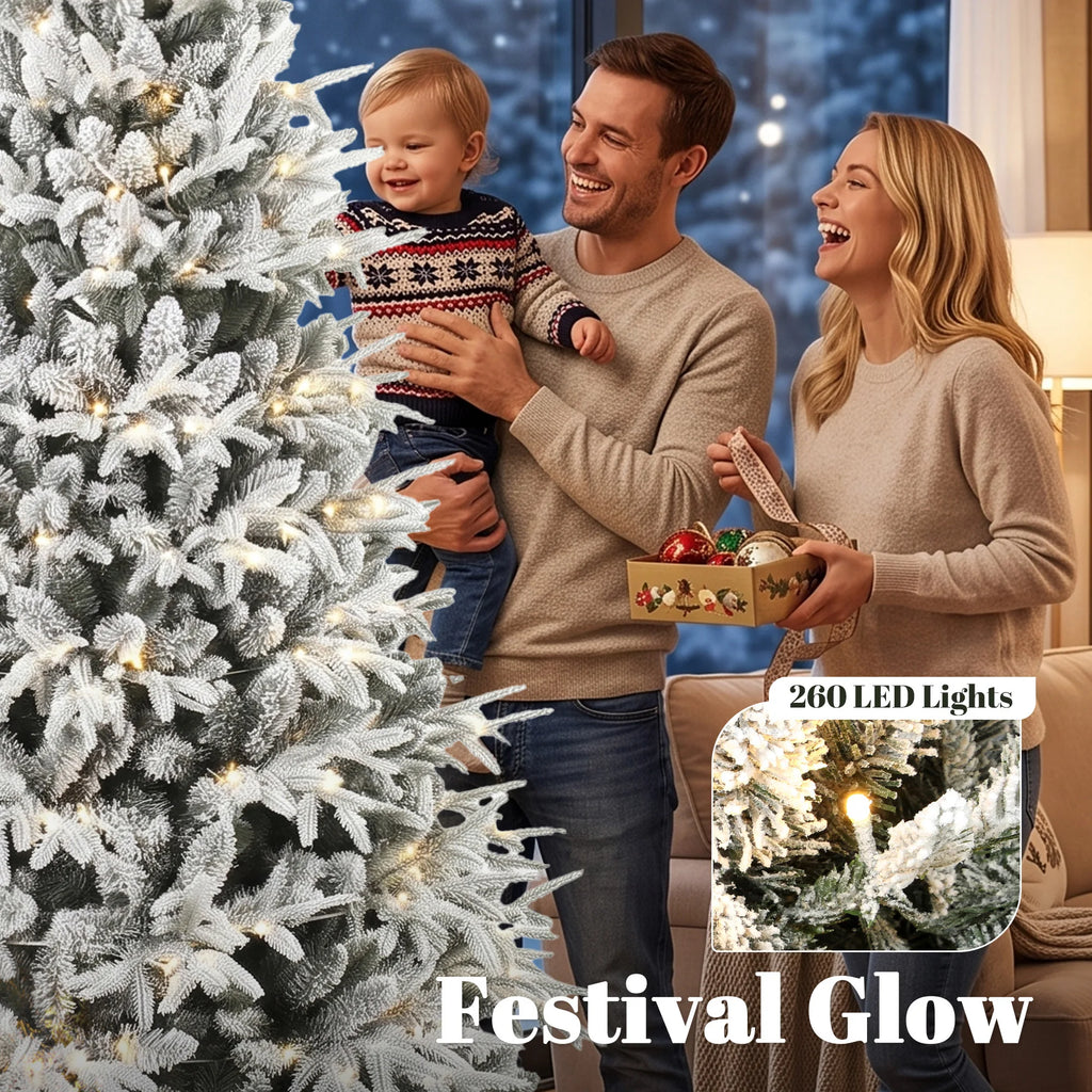 Snowcrest feature image showing 260 warm white LED lights
