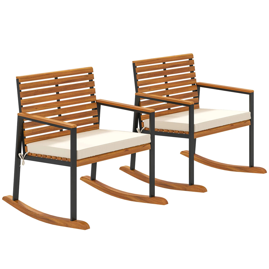 Suncarrow Acacia Rocking Chairs, Set of 2