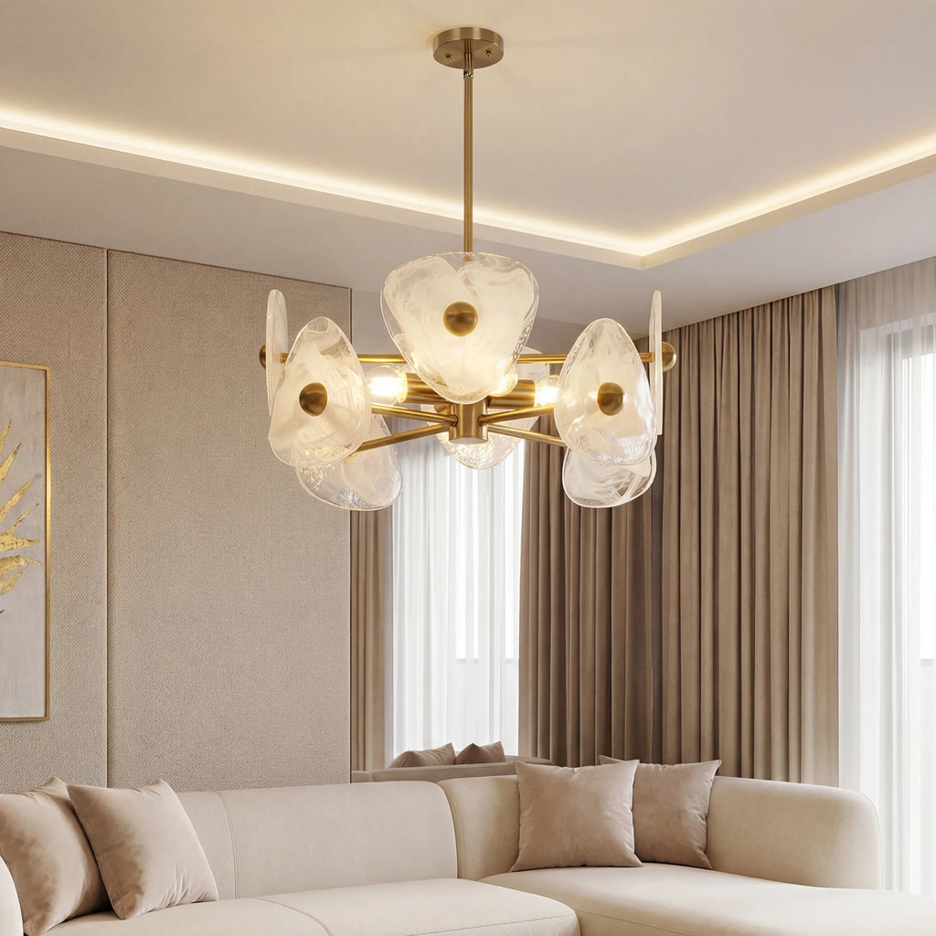 Bellrose 4-Light Glass Chandelier