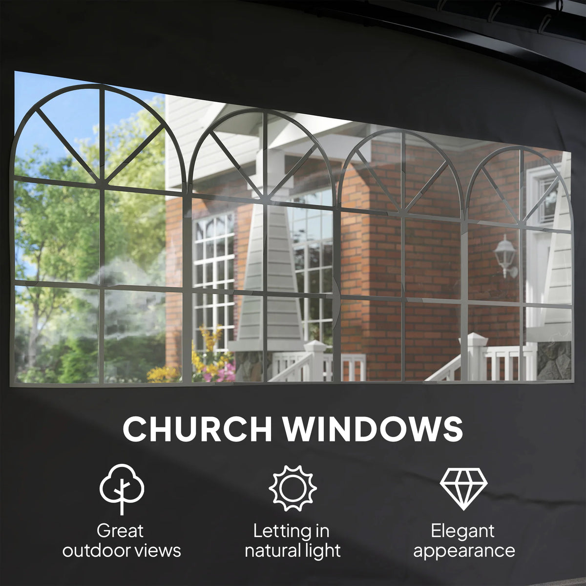 Sanctuary Two-Tier Gazebo – Dark Gray