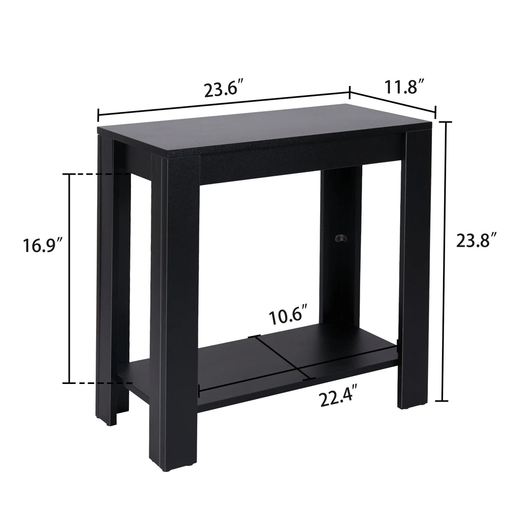Rhapsodylark dimension diagram: 23.6 inches wide, 11.8 inches deep and 23.8 inches high, with a 22.4 by 10.6 inch lower shelf.